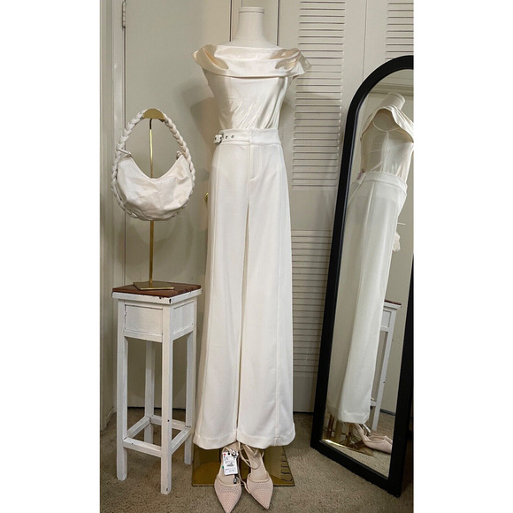 INC International Concepts Pants - NWT INC Women's Side Belt Wide Leg Pant SIZE 10 NEW